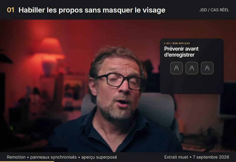 Premier échange : un habillage qui suit les propos
